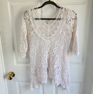 XCVI Womanʻs Crochet Knit Sweater